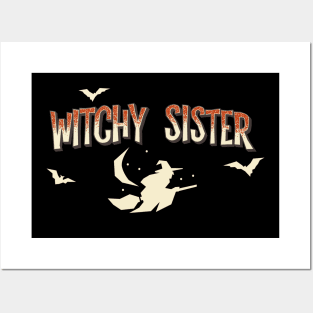 Support the sisterhood: Witchy Sister (for dark backgrounds) Posters and Art